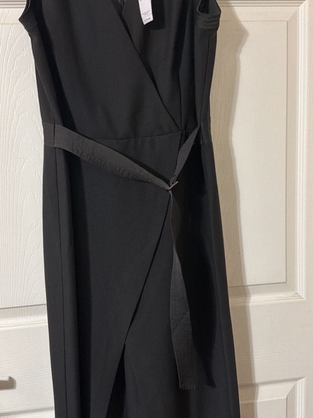 White House Black Market Black Wrap Midi Dress